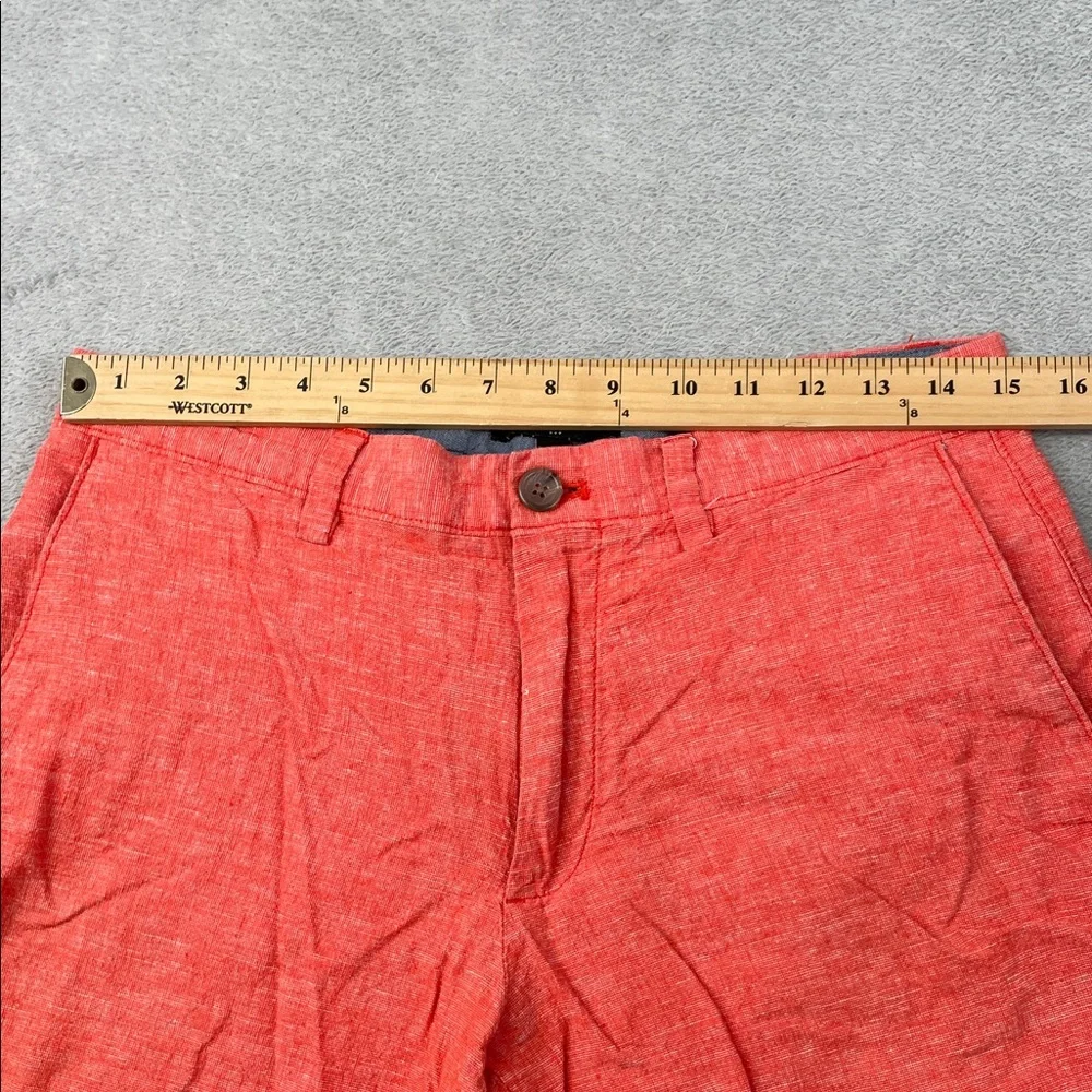 Banana Republic 30/10 Linen Cotton Casual Red Men's Chino Shorts